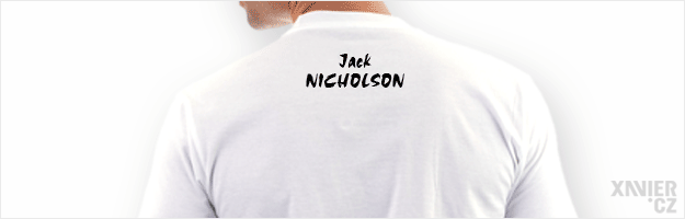 Originální Dárkové Balení trička, tričko Jack Nicholson, Xavier.cz eshop triček Jack Nicholson, originální trička s potiskem Jack Nicholson, originální dárky pro muže, ženy, k narozeninám a vánocům v originálním dárkovém balení Jack Nicholson, filmy 