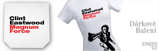 Originální Dárkové Balení trička, tričko Clint Eastwood - Magnum Force, Xavier.cz eshop Clint Eastwood, originální trička s potiskem Clint Eastwood, originální dárky pro muže, ženy, k narozeninám a vánocům v originálním dárkovém balení Magnum Force