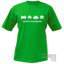 Originální Dárkové Balení trička, tričko Space Invader 1, Xavier.cz eshop triček Space Invader 1, originální trička s potiskem Space Invader 2, originální dárky pro muže, ženy, k narozeninám a vánocům v originálním dárkovém balení Space Invader 2